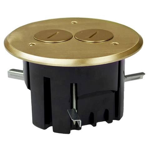 electric floor box round plug type cover only 13 inch|floor box outlet covers.